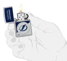 Load image into Gallery viewer, Zippo Lighter - Custom Engraved with Your Message for NHL Tampa Bay Lightning 2024 Street Chrome Pocket Lighter 46207