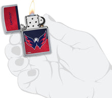 Load image into Gallery viewer, Zippo 2021 NHL Washington Capitals Street Chrome Pocket Lighter