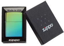 Load image into Gallery viewer, Zippo Lighter - Personalized Message Engraved on Backside Colored Windproof Lighter Teal 49191