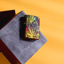 Load image into Gallery viewer, Zippo Lighter - Custom Engraved with Your Message for Fungi Fusion Design 540 Tumbled Brass Pocket Lighter 46387