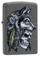 Load image into Gallery viewer, Zippo Lighter- Personalized Engrave Wolf WolvesZippo Lighter Black Crackle 29863