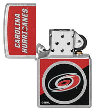 Load image into Gallery viewer, Zippo Lighter - Custom Engraved with Your Message for NHL Carolina Hurricanes 2024 Street Chrome Pocket Lighter 46185