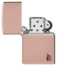 Load image into Gallery viewer, Zippo Lighter - Custom Engraved with Your Message - Armor Deep Carved Flame - High Polish Rose Gold 46401