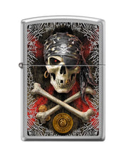 Load image into Gallery viewer, Zippo Lighter -for Anne Stokes Pirate Skull Crossbones Coins Evil Dark #Z5345