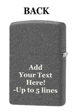 Load image into Gallery viewer, Zippo Personalized Message Engraved on Backside Iron Stone Wedding Couple Dead Skulls Set #28987