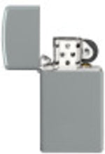 Load image into Gallery viewer, Zippo Slim Flat Grey Pocket Lighter