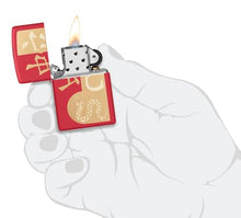 Load image into Gallery viewer, Zippo Lighter - Custom Engraved with Your Message for Year of The Snake 2025 Red Matte Pocket Lighter 46300