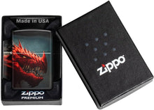 Load image into Gallery viewer, Zippo Lighter- Personalized Message Engrave for Dragon Red Dragon 48777