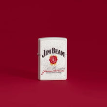 Load image into Gallery viewer, Zippo Lighter - Custom Engraved with Your Message for Jim Beam Rosette Design White Matte Pocket Lighter 46306