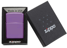Load image into Gallery viewer, Zippo Lighter - Personalized Message Engraved on Backside Colored Windproof Lighter Purple 24747