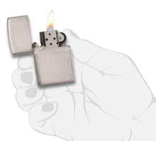 Load image into Gallery viewer, Zippo Lighter - Personalized Custom Message Engrave Chrome Windproof Lighter Brushed Chrome 200