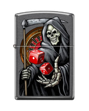 Load image into Gallery viewer, Zippo Lighter- Ace of Spades King Queen Card Game Designs Windproof Lighter (Reaper Dice #Z6029)