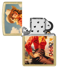 Load image into Gallery viewer, Zippo Lighter - Custom Engraved with Your Message for Rancher Design Regular Street Brass Pocket Lighter 46248