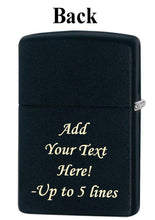 Load image into Gallery viewer, Zippo Lighter - Personalized Message Engraved on Backside Black Matte Colorful Skull #28042