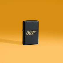 Load image into Gallery viewer, Zippo Lighter - Custom Engraved with Your Message for James Bond 007™ Design Black Matte Pocket Lighter 46297
