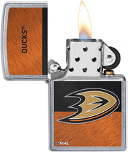 Load image into Gallery viewer, Zippo 2021 NHL Anaheim Ducks Street Chrome Pocket Lighter