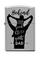 Load image into Gallery viewer, Zippo Lighter- Personalized Engrave for Dad Father and Son Brushed Chrome Z5138
