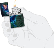 Load image into Gallery viewer, Zippo Lighter - Customized Message on Cyber Dino Glow in The Dark Pocket 46701