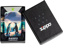 Load image into Gallery viewer, Zippo - Customized Message on Arctic Penguins - Glow-in-The-Dark Green 46014