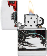 Load image into Gallery viewer, Zippo Lighter - Custom Message Engrave on Backside Hot Rod Car - 540 Color 48660
