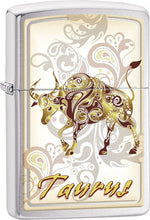 Load image into Gallery viewer, Zippo Lighter Horoscope Zodiac Signs (Taurus #Z506)