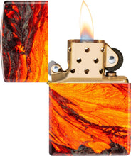 Load image into Gallery viewer, Zippo Lighter - Personalized Customize Message Engrave on Backside Lava Flow Lighter Fusion 48622
