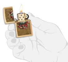 Load image into Gallery viewer, Zippo Lighter - Personalized Custom Message Engraved on Back for Spazuk Art Works Windproof Zippo Lighter (Spazuk Bird and Roses 48329)