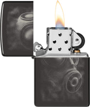 Load image into Gallery viewer, Zippo Gas Mask Design High Polish Black Pocket Lighter