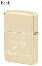 Load image into Gallery viewer, Zippo Lighter - Customized Message Classic Champagne Logo Pocket Lighter 46682ZL