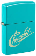 Load image into Gallery viewer, Zippo Lighter- Personalized Engrave for Chevy Chevrolet Flat Turquoise #48399
