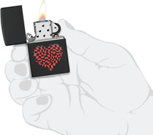 Load image into Gallery viewer, Zippo Lighter- Personalized Loving Embrace Valentine Checkered Heart 48719