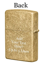 Load image into Gallery viewer, Zippo -Customized Message Cowboy to The Bone for Buck Wear - Tumbled Brass 48937