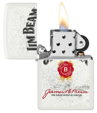 Load image into Gallery viewer, Zippo Lighter - Custom Engraved with Your Message for Jim Beam Rosette Design White Matte Pocket Lighter 46306