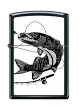 Load image into Gallery viewer, Zippo Lighter- Personalized Message Engrave for Fishing Lures Black Matte #Z5273