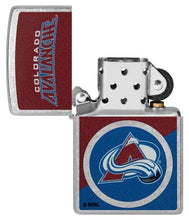 Load image into Gallery viewer, Zippo Lighter - Custom Engraved with Your Message for NHL Colorado Avalanche 2024 Street Chrome Pocket Lighter 46187