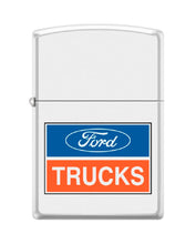 Load image into Gallery viewer, Zippo Lighter -Personalized Customize Message Engrave on Backside for Ford Oval Logo Trucks Sign White Matte #Z5334