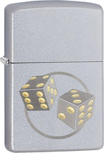 Load image into Gallery viewer, Zippo Dice Pocket Lighter, Satin Chrome