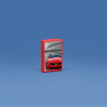 Load image into Gallery viewer, Zippo Lighter - Custom Engraved with Your Message for Chevrolet Camaro Design Red Matte Pocket Lighter 46304