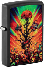 Load image into Gallery viewer, Zippo - Customized Message on Colorful Zombies Psychedelic - Black Matte 48956