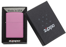 Load image into Gallery viewer, Zippo Lighter – Personalized Custom Message Engraved Windproof Classic Pocket Lighter Pink Matte