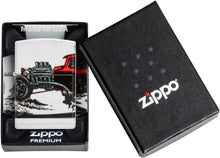 Load image into Gallery viewer, Zippo Lighter - Custom Message Engrave on Backside Hot Rod Car - 540 Color 48660