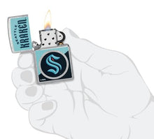 Load image into Gallery viewer, Zippo Lighter - Custom Engraved with Your Message for NHL Seattle Kraken 2024 Street Chrome Pocket Lighter 46205