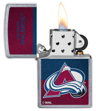 Load image into Gallery viewer, Zippo Lighter - Personalized Customize Message Engrave on Backside for Colorado Avalanche NHL Team 48035