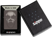 Load image into Gallery viewer, Zippo Screaming Monster Design Black Ice Pocket Lighter