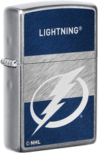 Load image into Gallery viewer, Zippo 2021 NHL Tampa Bay Lightning Street Chrome Pocket Lighter