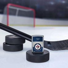 Load image into Gallery viewer, Zippo Lighter - Personalized Customize Message Engrave on Backside for Winnipeg Jets NHL Team 48059