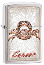 Load image into Gallery viewer, Zippo Lighter - Horoscope Zodiac Signs (Cancer)