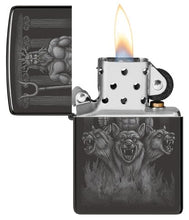 Load image into Gallery viewer, Zippo Lighter - Custom Engraved with Your Message for Greek Dogs Design High Polish Black Pocket Lighter 46264