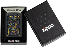 Load image into Gallery viewer, Zippo Lighter - Customized Message on Anubis Black Matte Pocket Lighter 46245