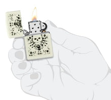 Load image into Gallery viewer, Zippo Lighter - Custom Engraved with Your Message for Glowing Skull Design Glow in The Dark Pocket Lighter 46289